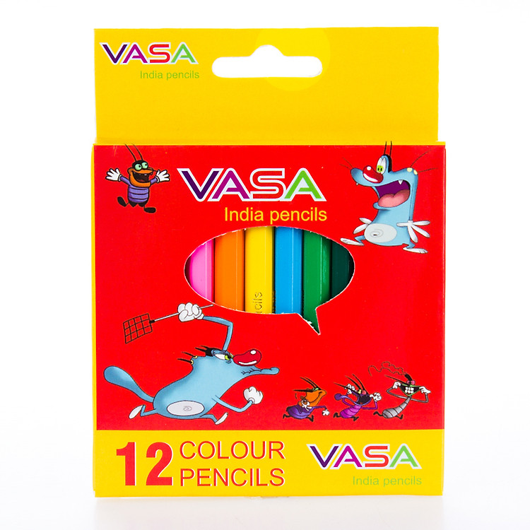 Hộp Bút Chì Màu Vasa Ngắn (12 cây)