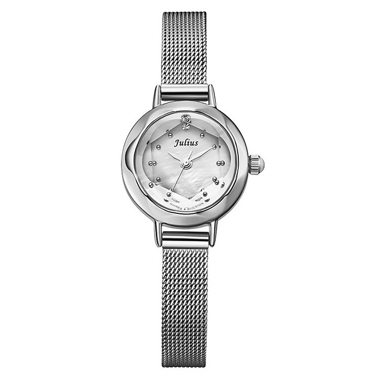 Đồng Hồ Nữ Dây Kim Loại Julius JA-482H (22mm) - Bạc