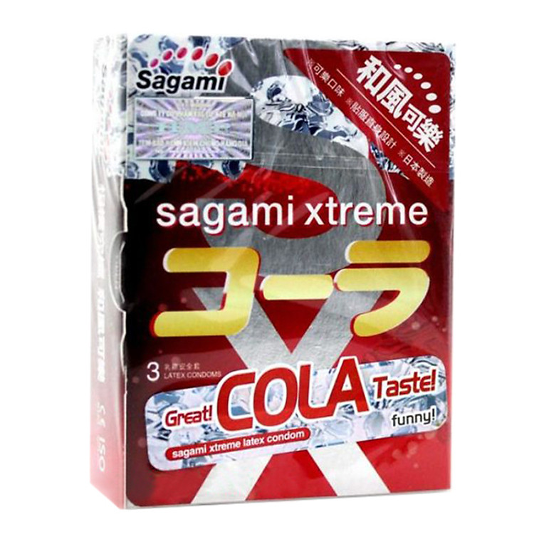 Bao Cao Su Sagami Extreme Cola - Hộp 3 Gói