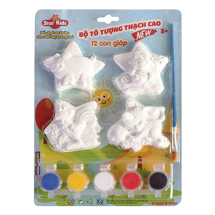 Bộ Tô Tượng Khỉ, Gà, Chó, Heo STAR KIDS K - 102/3
