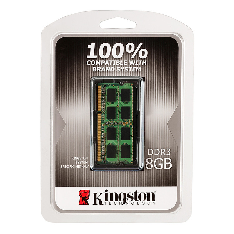 RAM Laptop Kingston 8GB DDR3L 1600 SODIMM 1.35V - KCP3L16SD8/8FR - Hàng Chính Hãng