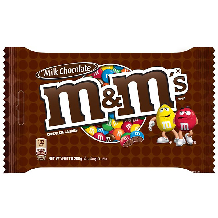 Kẹo Chocolate M&M's® Milk Gói 200g