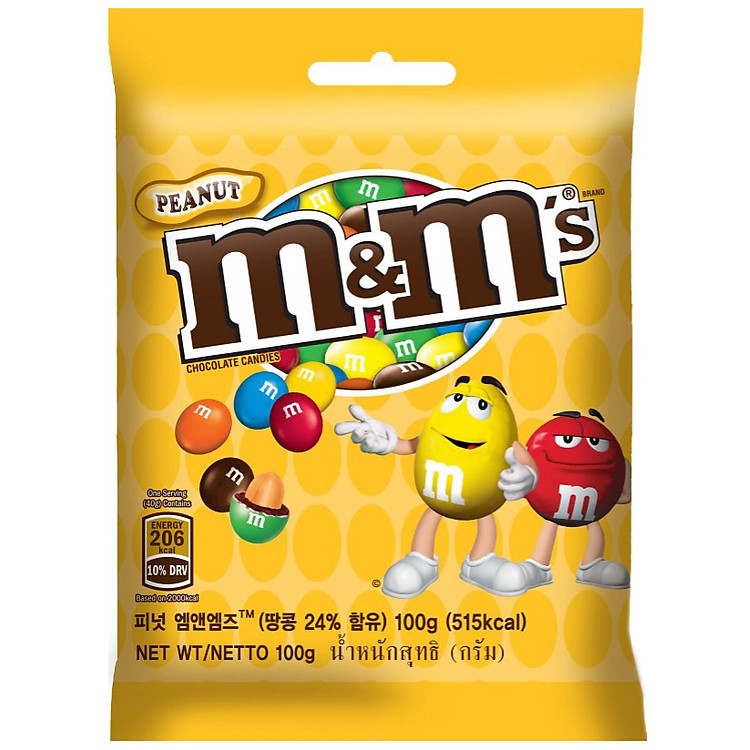 Kẹo Chocolate M&M's® Peanut Gói 100g