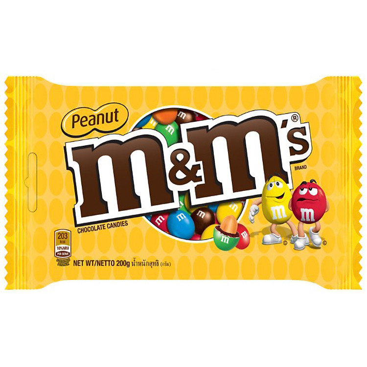 Kẹo Chocolate M&M's® Peanut Gói 200g