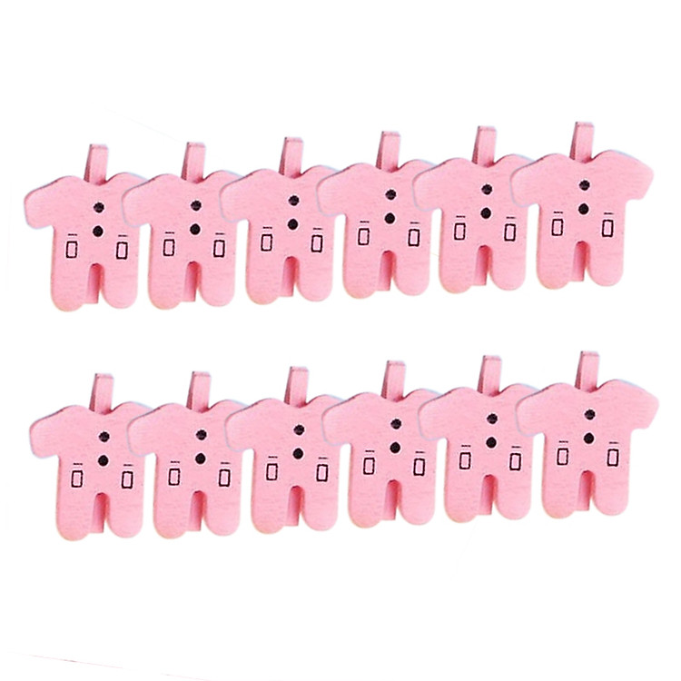 Bộ Kẹp Gỗ - Mẫu Áo (12 Cái)