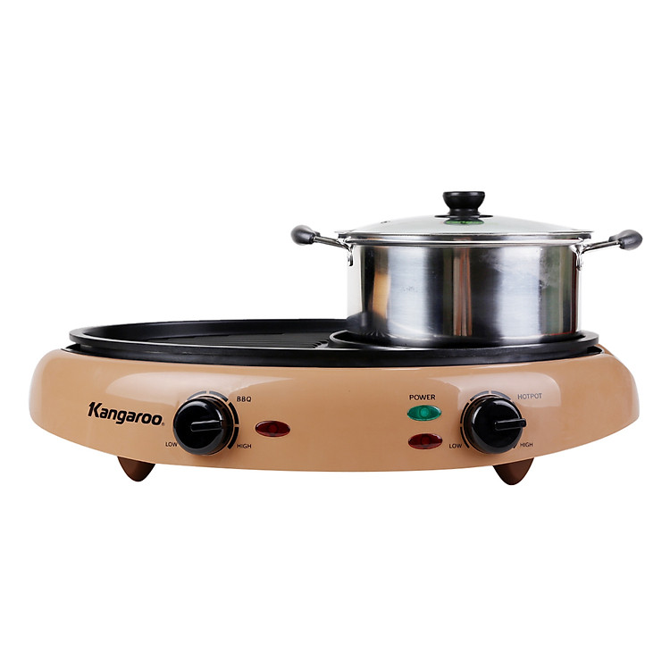 Lẩu Nướng Kangaroo KG95N - 2.5L (Vàng) - Hàng chính hãng