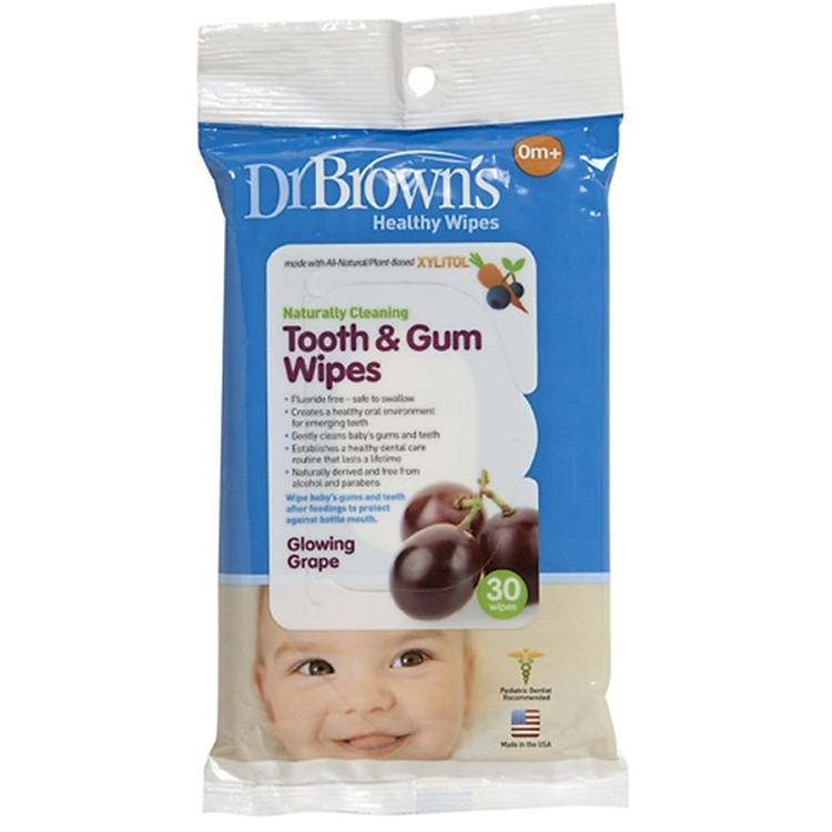 Khăn Lau Kháng Khuẩn Răng Và Nướu Dr.Brown's HG001