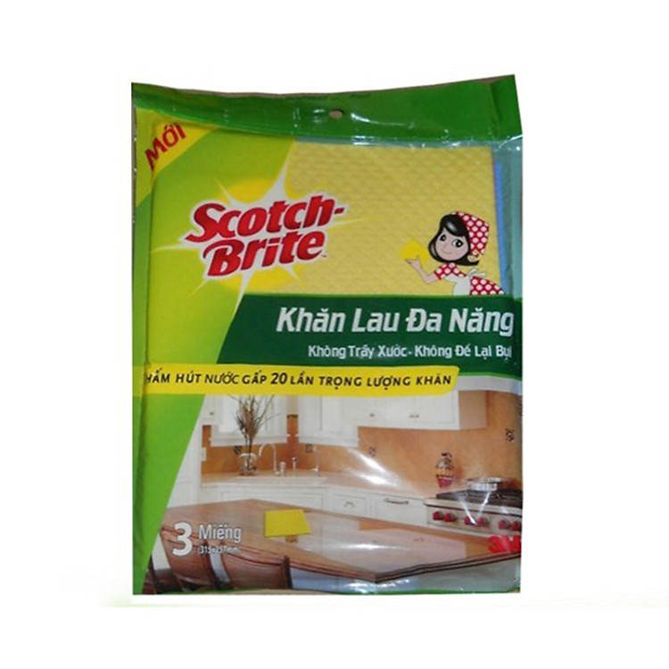 Khăn Lau Đa Năng Scotch-Brite - Gói 3 (315 x 257mm)