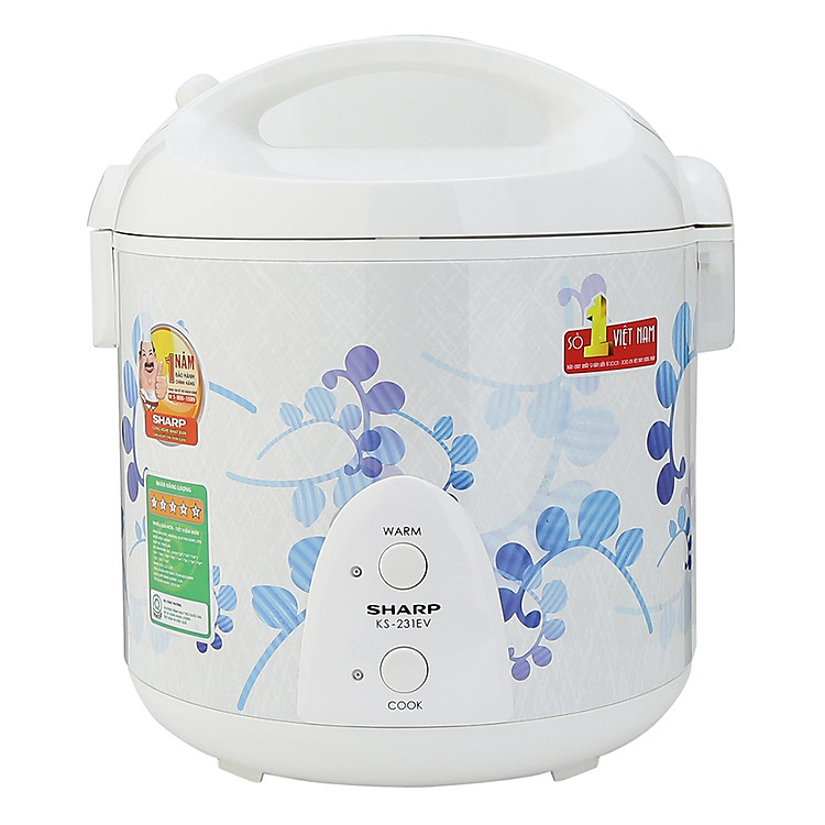 Nồi Cơm Điện Nắp Gài Sharp KS-231EVLB (2.2L) - Hàng chính hãng
