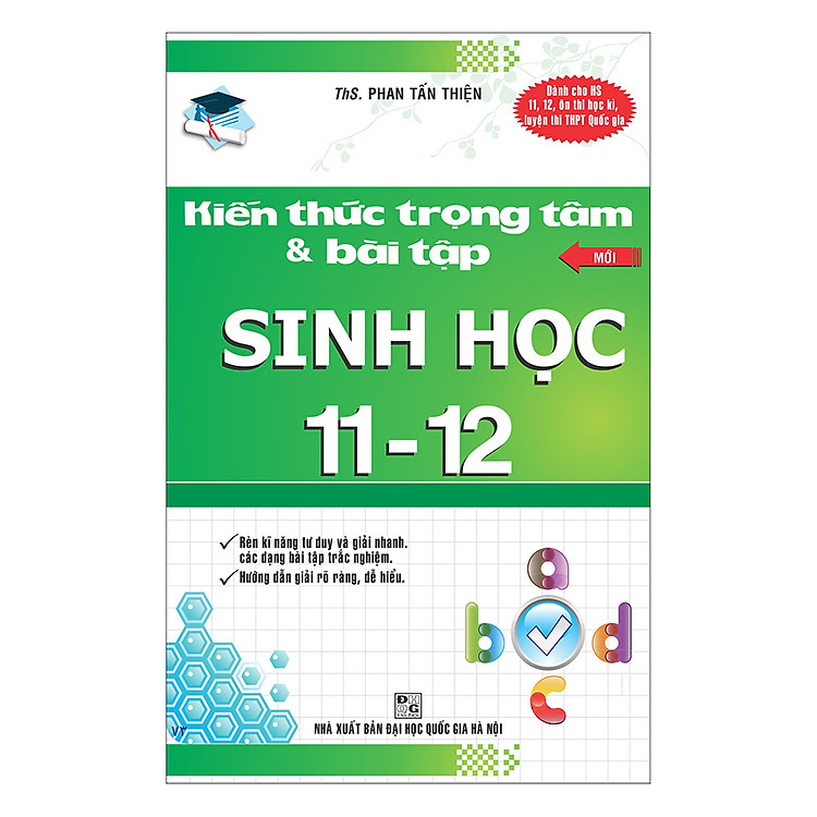 Sách Kiến Thức Trọng Tâm Và Bài Tập Sinh Học Lớp 11 - 12