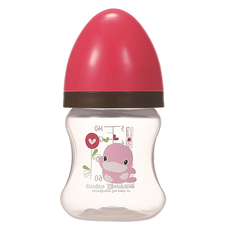 Bình Sữa Nhựa PP Cổ Rộng KuKu KU5929A (140ml) - Hồng