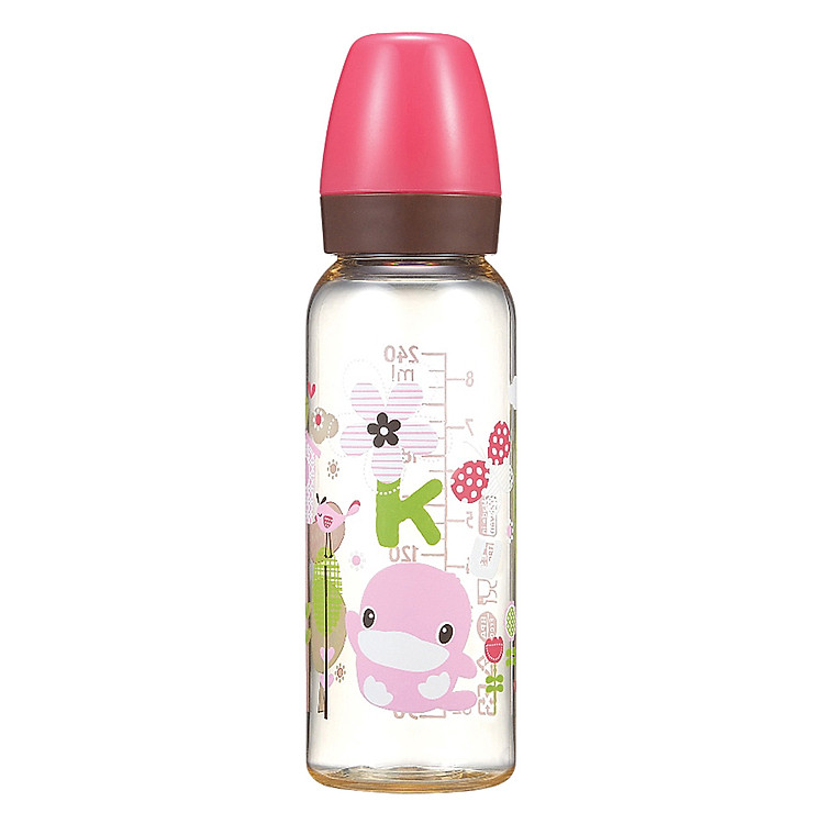 Bình Sữa Nhựa PES Cổ Thường Kuku KU5851A (240ml) - Hồng
