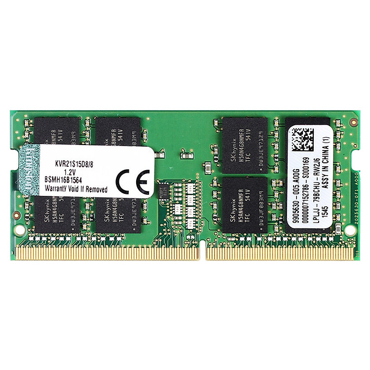 RAM Kingston 8GB DDR4-2133 SODIMM 1.2V Non-ECC CL15 1Rx8 - KVR21S15S8/8 - Hàng Chính Hãng