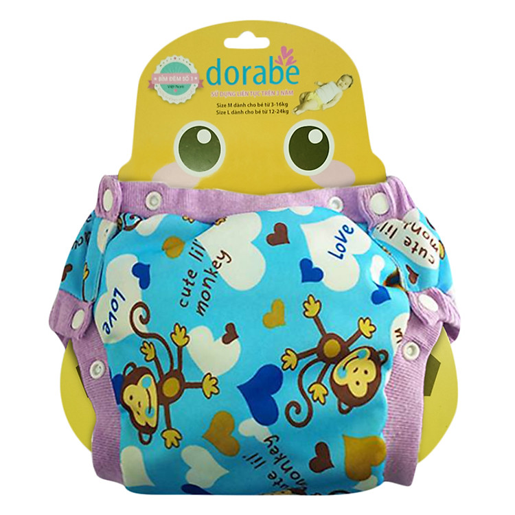Tã Vải Dorabe Bo Thời Trang LBKHIXANH Size L (12-24kg) - Khỉ Xanh