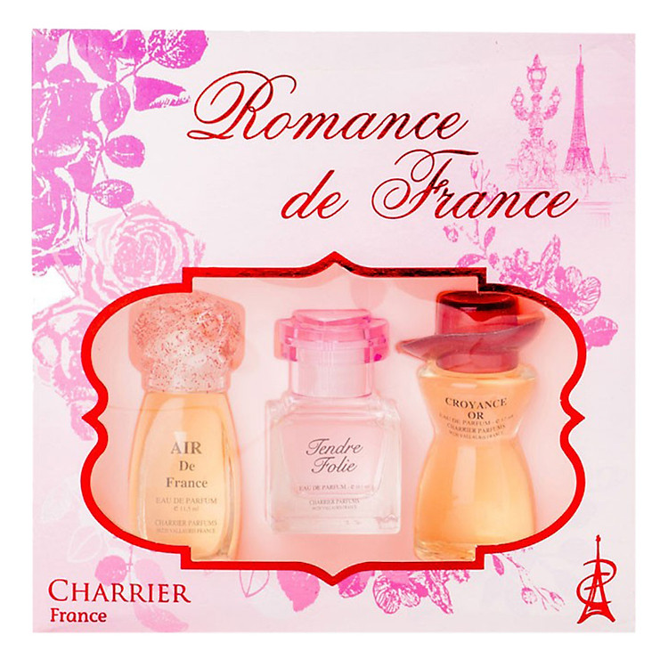Bộ 3 Chai Nước Hoa Romance De France Charrier Parfums LC3