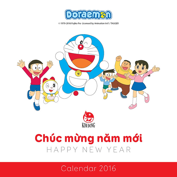 Lịch Bàn Doraemon 2016