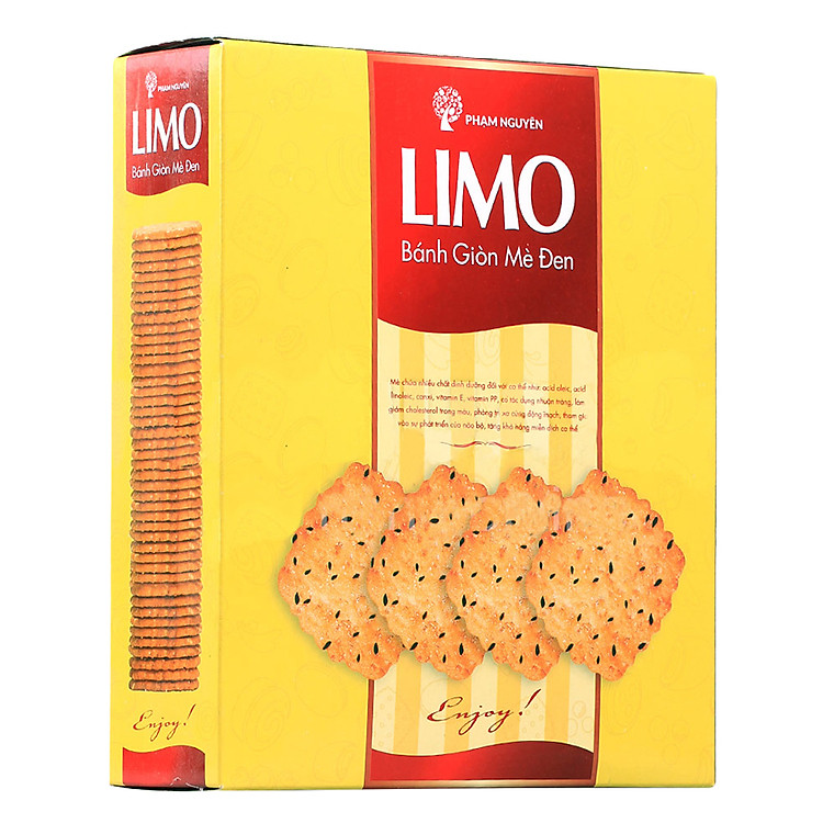 Bánh Giòn Mè Đen Limo Hộp 240g