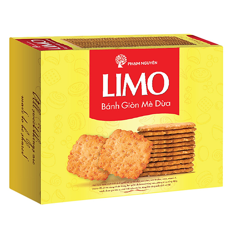 Bánh Giòn Mè Dừa Limo Hộp 240g