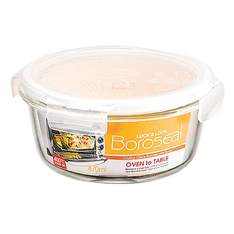 Hộp Thủy Tinh Lock&Lock Clear Tròn LLG855 (870ml)