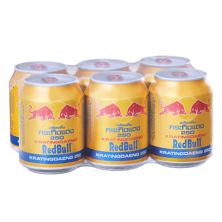 Lốc 6 Lon Nước Tăng Lực Redbull (250ml/Lon)
