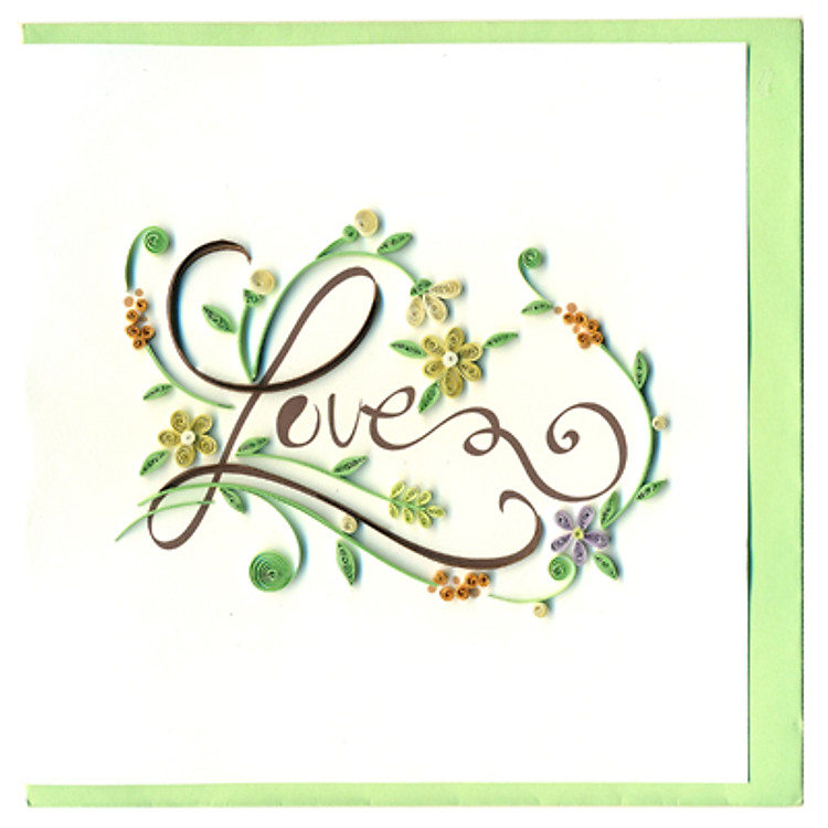 Thiệp Giấy Xoắn Việt Net - Love Valentine - Love Mẫu 1