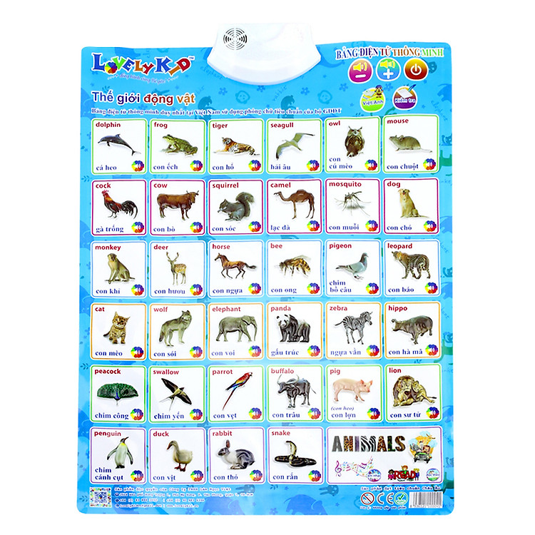 Bảng Điện Tử Thông Minh Thế Giới Động Vật Lovelykid LT03