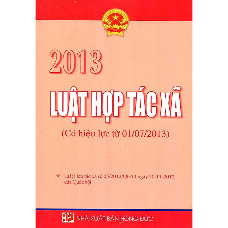 Sách Luật Hợp Tác Xã 2013 (Có Hiệu Lực Từ 01/07/2013)