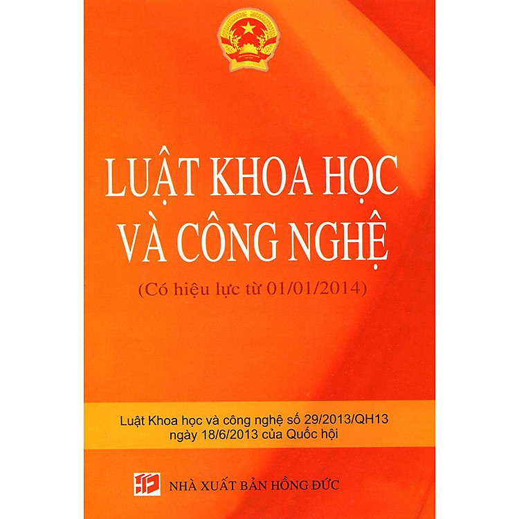 Sách Luật Khoa Học Và Công Nghệ (Có Hiệu Lực Từ 01/01/2014)