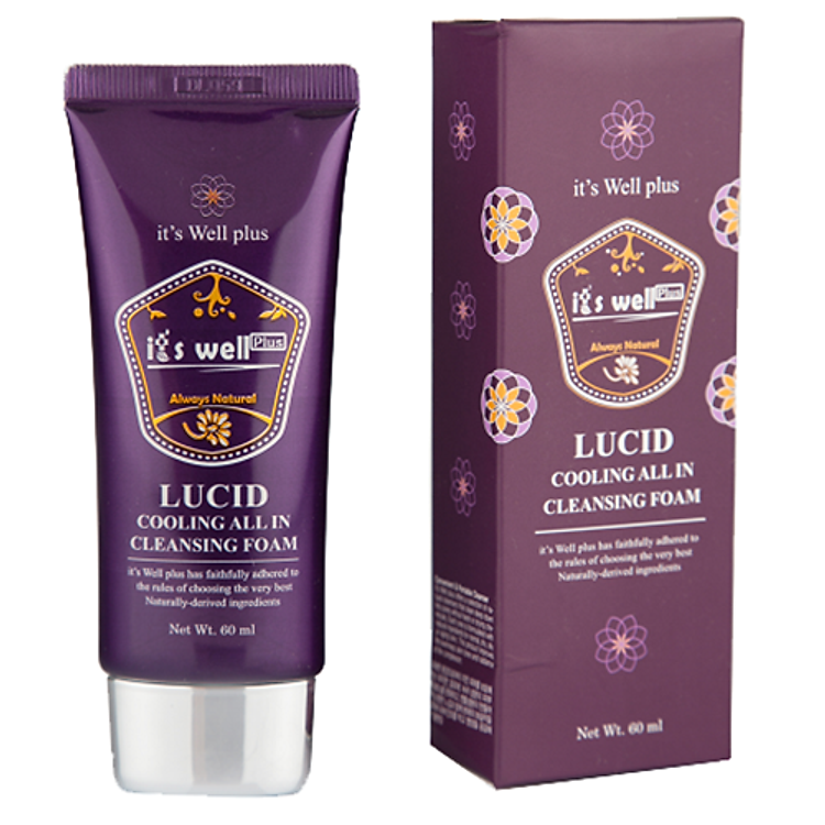 Sữa Rửa Mặt Se Lỗ Chân Lông It's Well Plus Lucid Cooling All In Cleansing Foam
