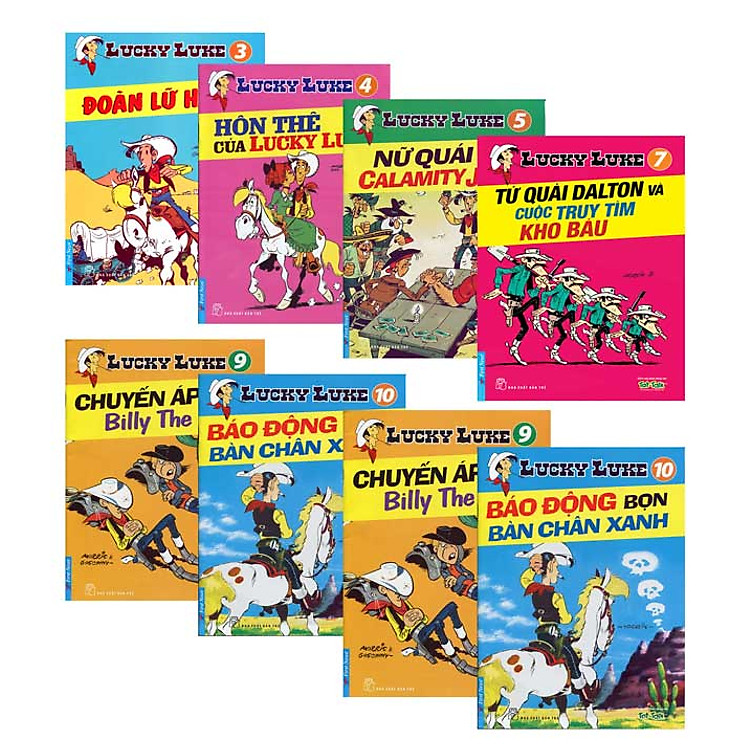 Sách Bộ Lucky Luke 8 Cuốn (Tập 3 - 10)