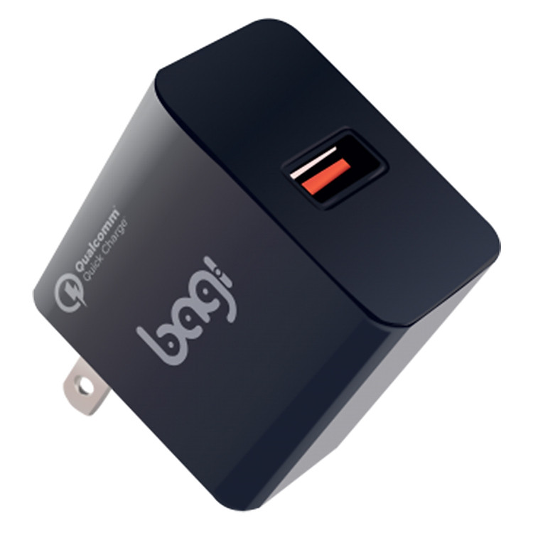 Cốc Sạc Bagi Quick Charge 3.0 - Đen - Hàng Chính Hãng