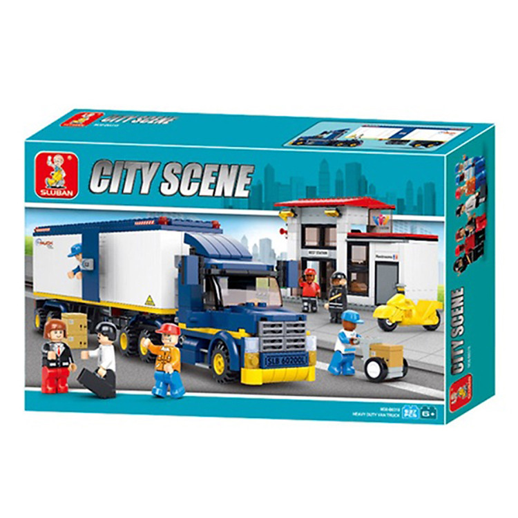 Đồ Chơi Lắp Ráp Sluban - Xe Container Và Trạm Dừng Chân M38-B0318 (537 Mảnh Ghép)