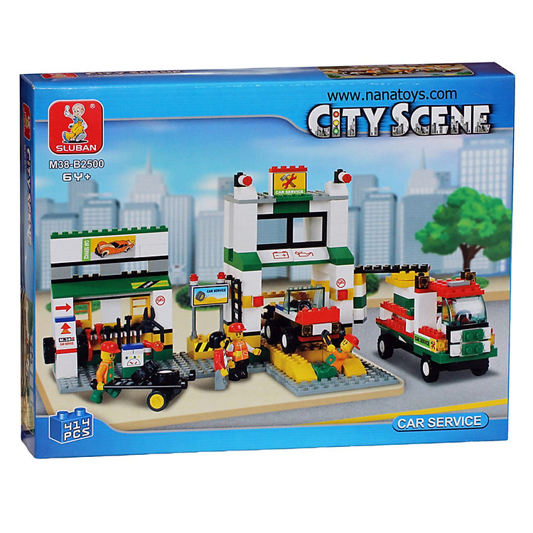Đồ Chơi Lắp Ráp Sluban - Trạm Sửa Xe M38-B2500 (414 Mảnh Ghép)