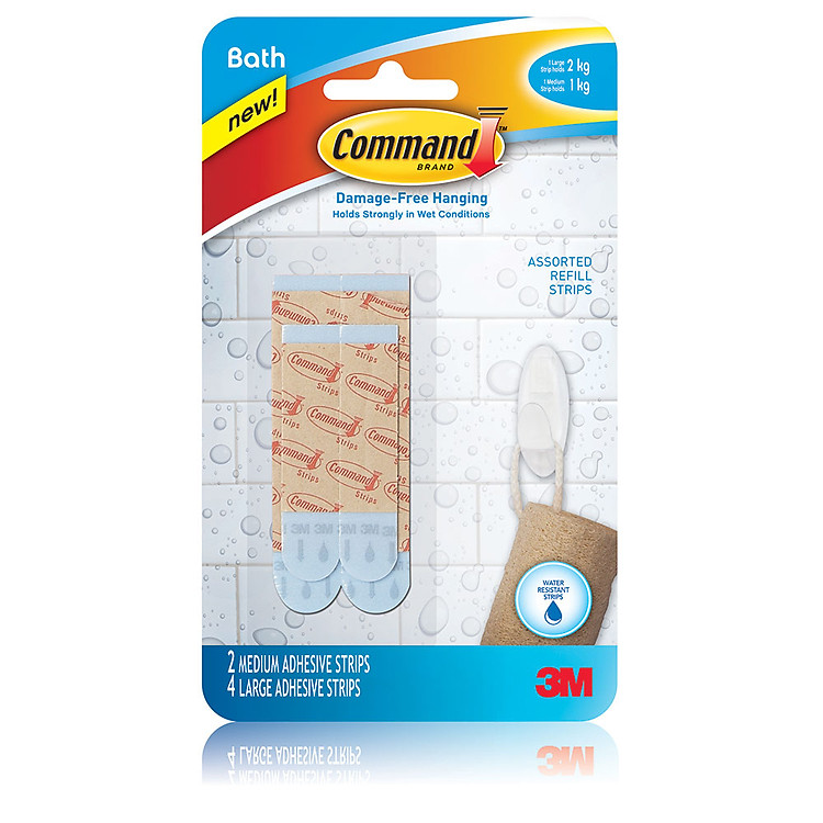 Vỉ 6 Miếng Keo Dán Thay Thế Nhà Tắm Command