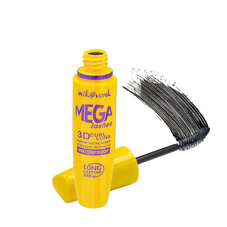 Mascara Cong Mi 3D Không Lem Mira Mik@Vonk Mega Lashes 3d Curl Long - E210-G