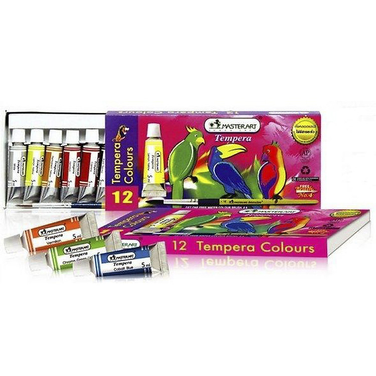 Màu Nước 12 Màu Tempera Masterart Elephant