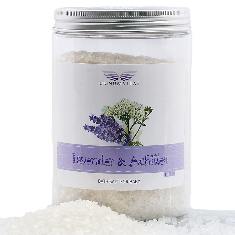 Muối Khoáng Tắm Trẻ Em Lignum Vitae Hoa Oải Hương & Cỏ Thi (1kg)