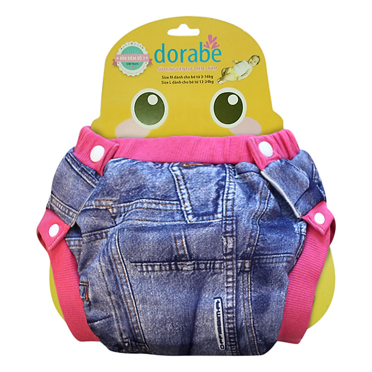 Tã Vải Dorabe Bo Thời Trang MBJEAN Size M (3-16kg) - Jean