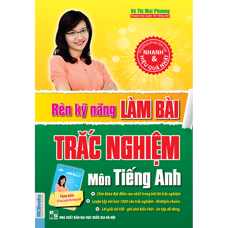 Sách Rèn Kỹ Năng Làm Bài Trắc Nghiệm Môn Tiếng Anh (Tặng Kèm Sổ Tay Luyện Thi Tiếng Anh)