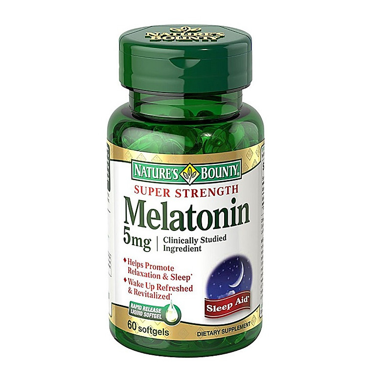 Thực Phẩm Chức Năng Hỗ Trợ Điều Hòa Giấc Ngủ Nature’s Bounty Melatonin 5mg (60 Viên)