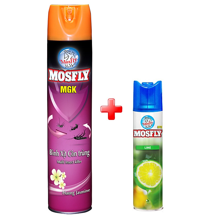 Bình Xịt Côn Trùng Mosfly MGK Hương Hoa Lài (600ml) - Tặng Xịt Phòng