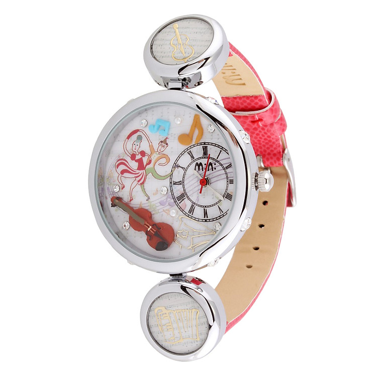 Đồng Hồ Bé Gái Dây Da Mini MN930 - Đỏ