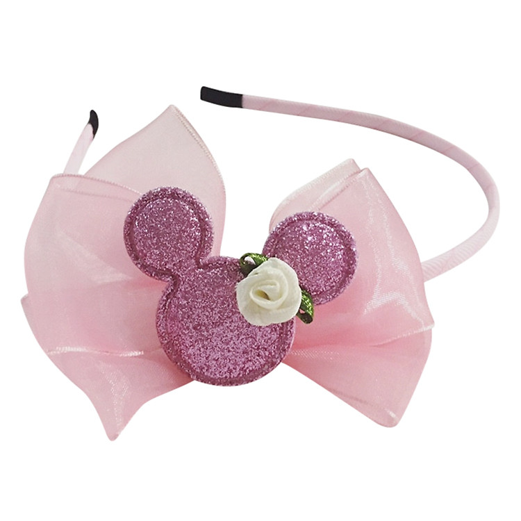 Cài Tóc Đính Hình Mickey Bảo Ngọc B08 - Hồng