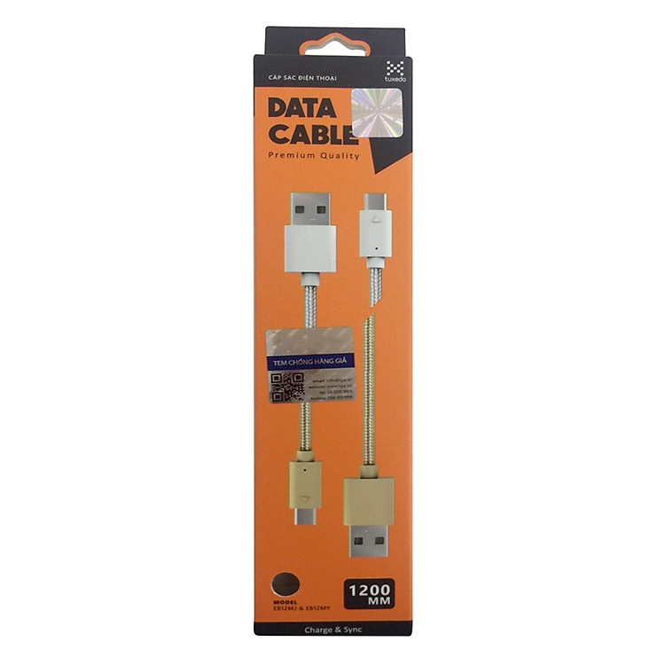 Cáp Sạc Micro USB Tuxedo EB12M - Hàng Chính Hãng