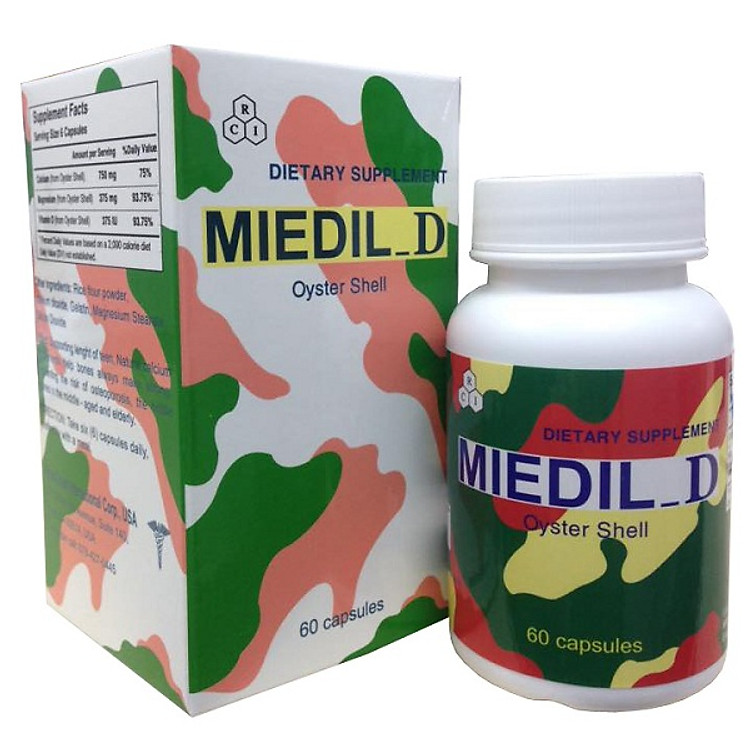 Thực Phẩm Chức Năng Hỗ Trợ Tăng Chiều Cao NC Miedil-D (60 Viên)