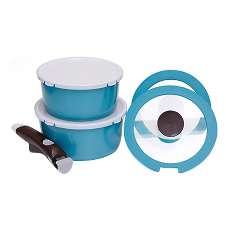 Bộ 2 Nồi Cán Rời Neoflam Miris - Màu Xanh - 7P