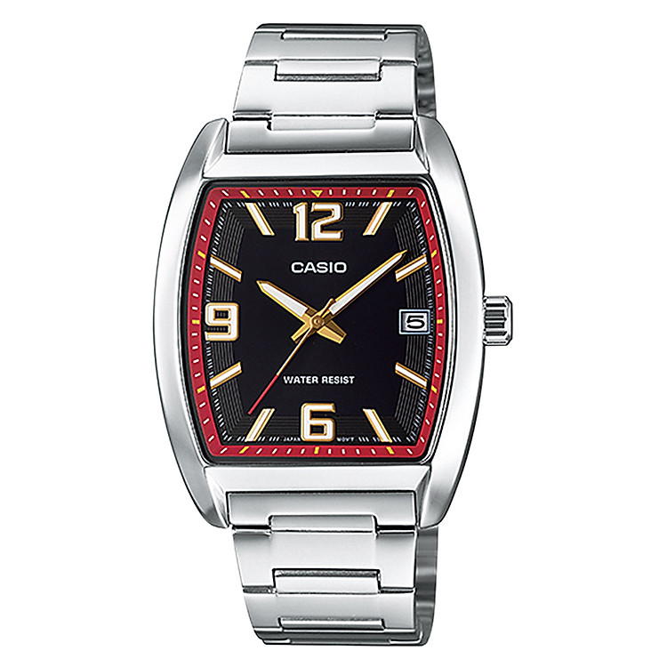 Đồng Hồ Nam Dây Kim Loại Casio MTP-E107D-1ADF (35 x 42 mm) - Bạc Mặt Đen