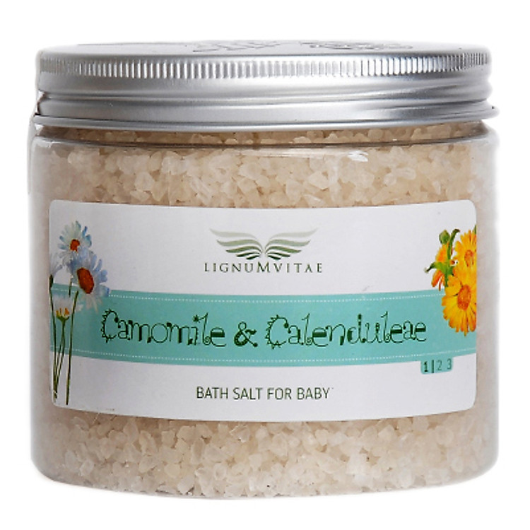 Muối Khoáng Tắm Trẻ Em Lignum Vitae Cúc La Mã (500g)