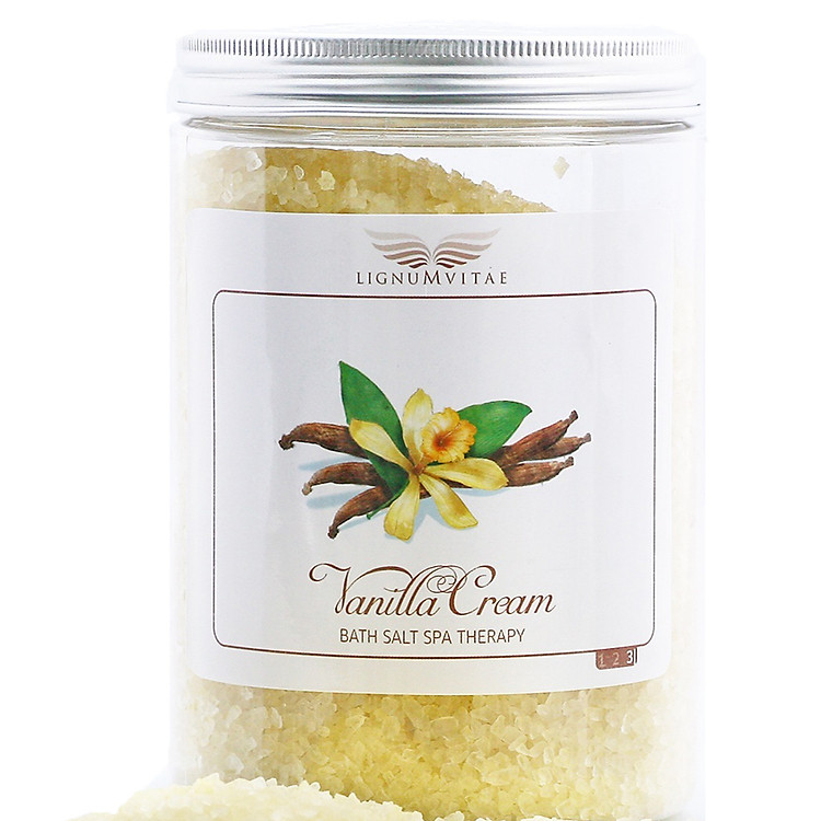 Muối Tắm Khoáng Spa Therapy Kem Vani Lignum Vitae Vanilla Cream (Hũ 1Kg)