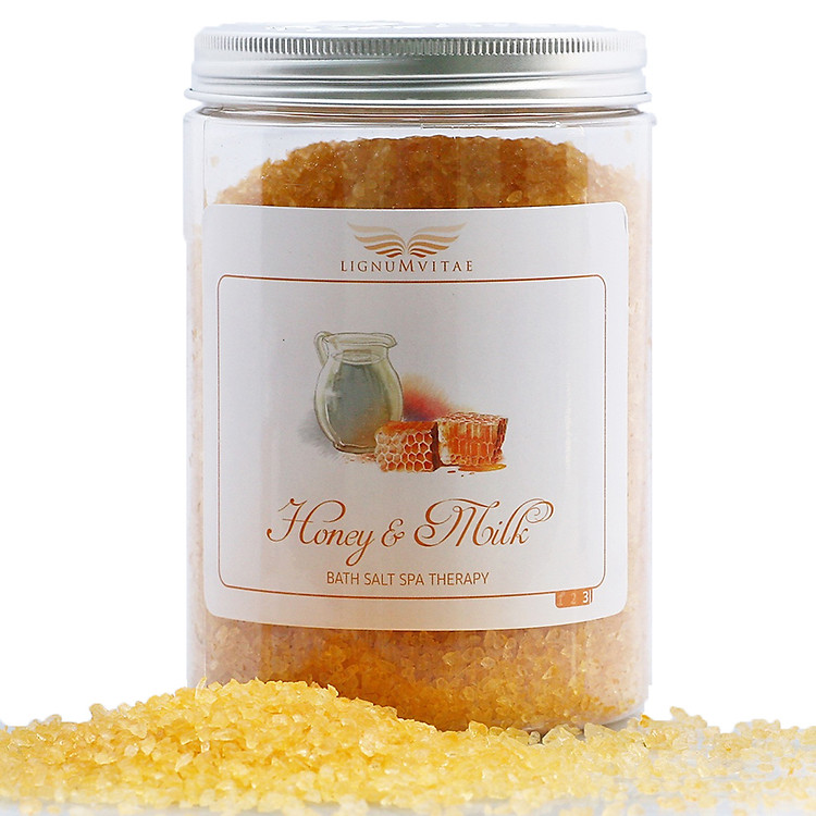 Muối Tắm Khoáng Spa Therapy Mật Ong & Sữa Lignum Vitae Honey And Milk (Hũ 1Kg)